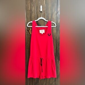 True Religion Red Romper- Size: Medium